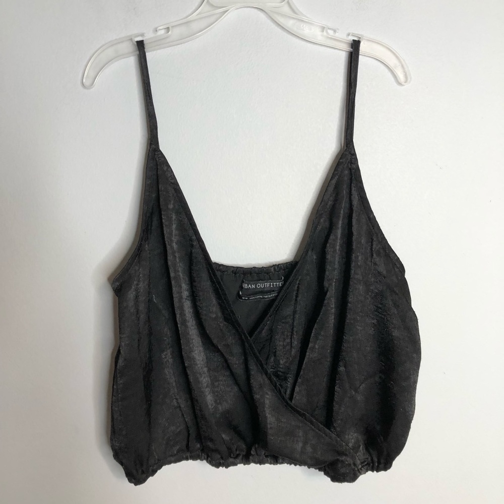 Urban Outfitters Black Wrap Strap Crop Top